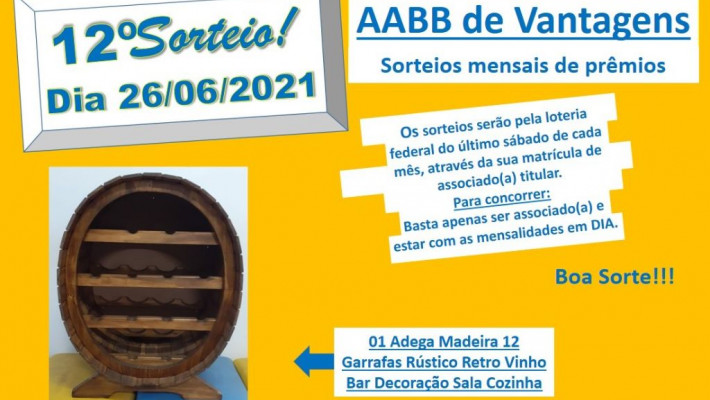 “AABB de Vantagens” Sorteado de Junho
