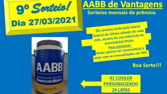 “AABB de Vantagens” Sorteado de Março