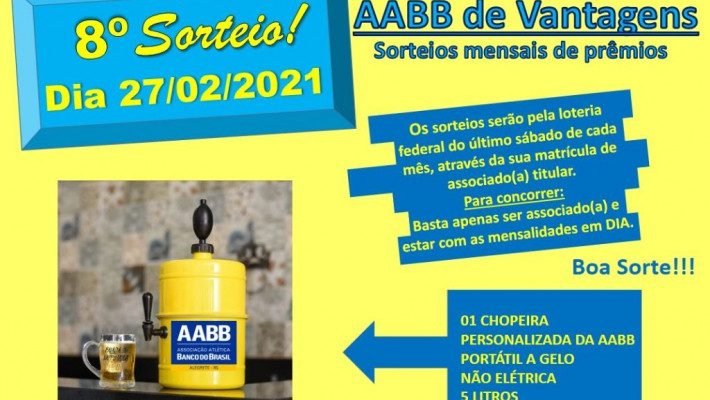 “AABB de Vantagens” Sorteado de Fevereiro