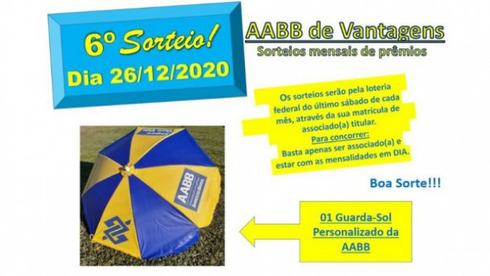 “AABB de Vantagens” Sorteado de Dezembro