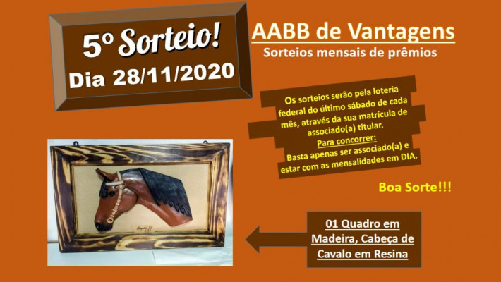 “AABB de Vantagens” Sorteado de Novembro