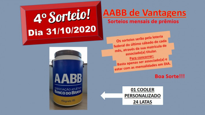 “AABB de Vantagens” Sorteado de Outubro