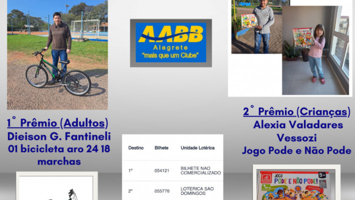 “AABB VANTAGENS” Sorteados Setembro