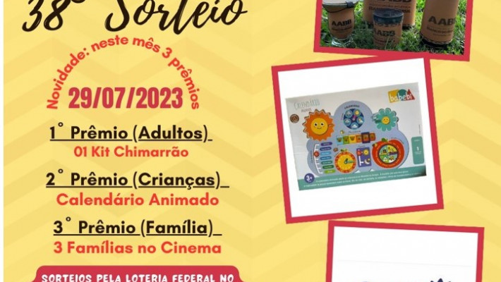 “AABB DE VANTAGENS” Sorteados de Julho