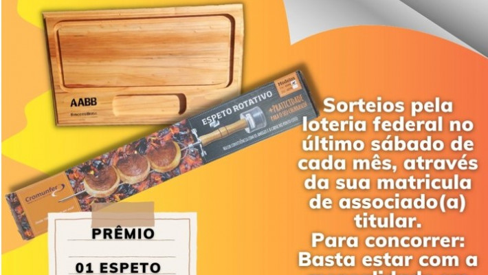 “AABB DE VANTAGENS” Sorteado de Agosto