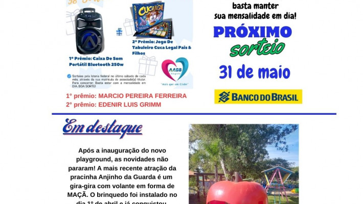 “AABB DE VANTAGENS” Sorteados de Abril 2025.